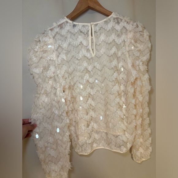 SANS SOUCI Sequin Long Sleeves Top - Picture 4 of 6